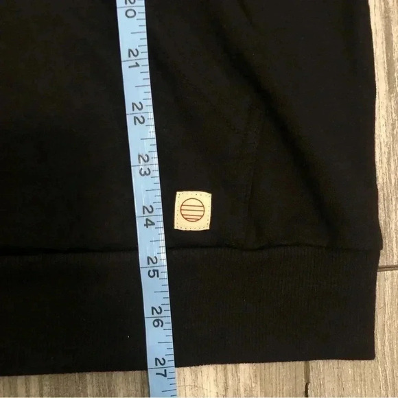 Marine Layer Hoodie Sweatshirt Pullover Mens Black Long sleeve Veteran Logo M‎ - Picture 7 of 9